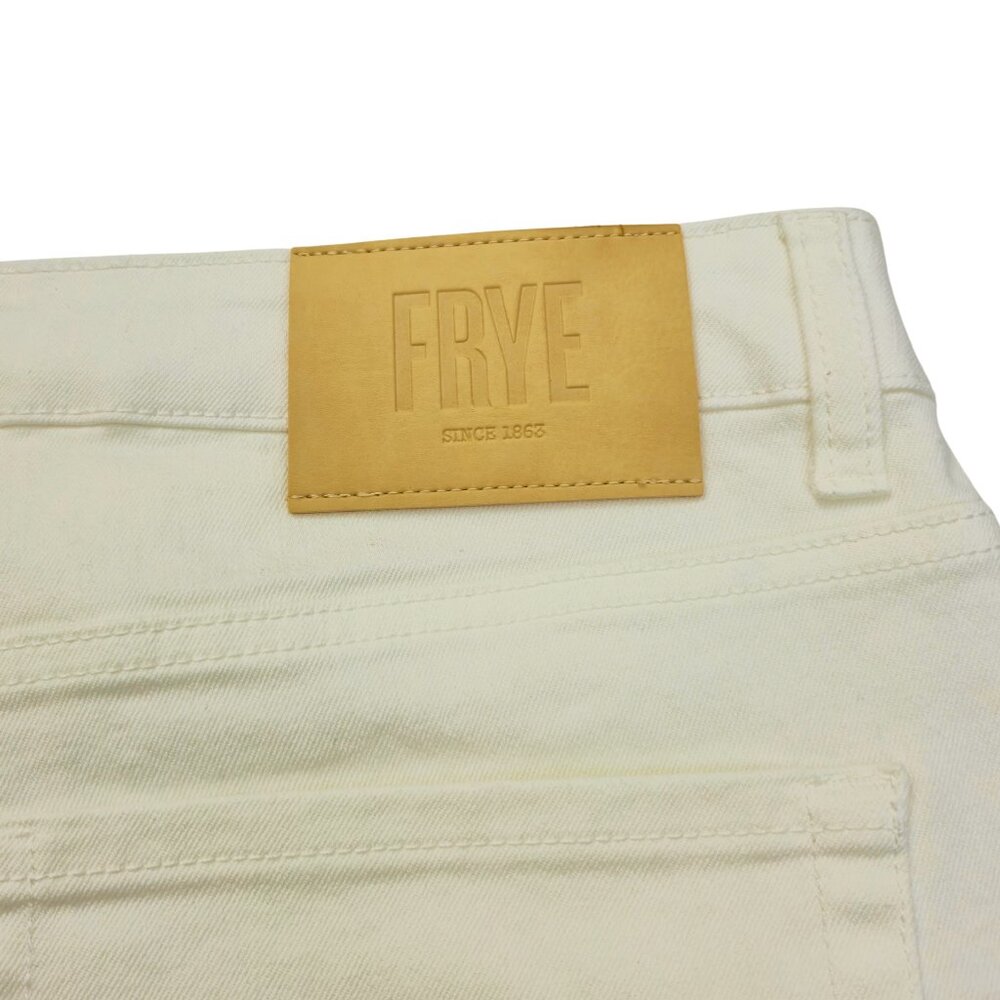 Frye NEW Women's Jeans Size 14/32 Ivory High Rise Cuffed Crop Denim - Picture 8 of 11